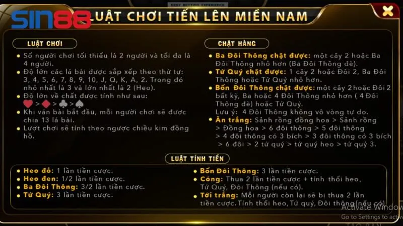 Cách chơi tiến lên miền nam cơ bản cho tân binh