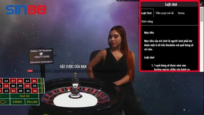 Luật chơi để chơi Roulette Live